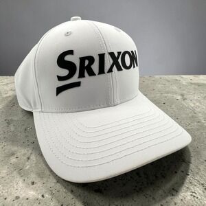 Srixon‎ Golf Tour Tech Hat Adjustable Snapback White Lightweight Logo Cap NEW